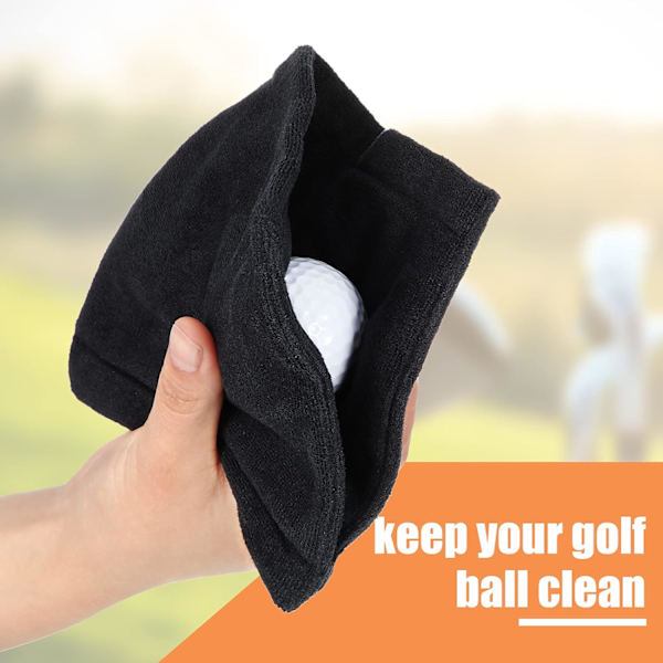 3 kpl golfpallopyyhe 5,5 x 5,5'' Musta golf märkä ja kuiva golfpyyhe Gol