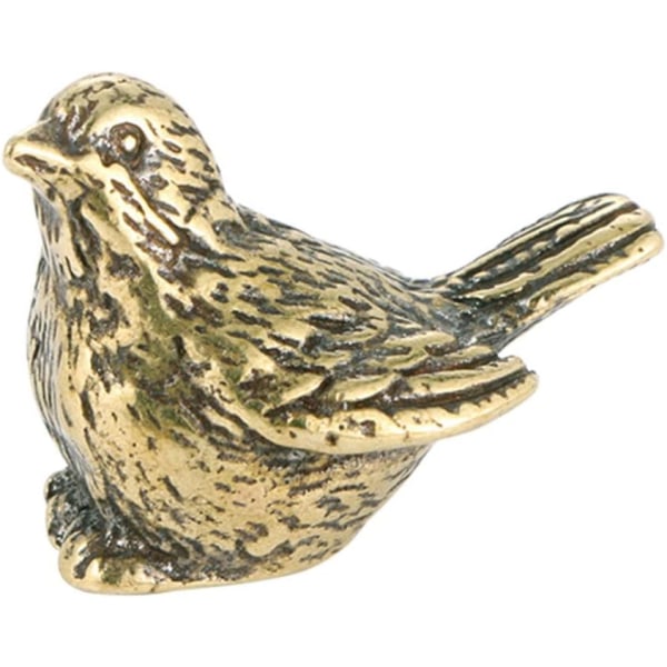 Kobber Mini Sparrow Statuer Vintage Feng Shui Messing Fuglefigur Smal