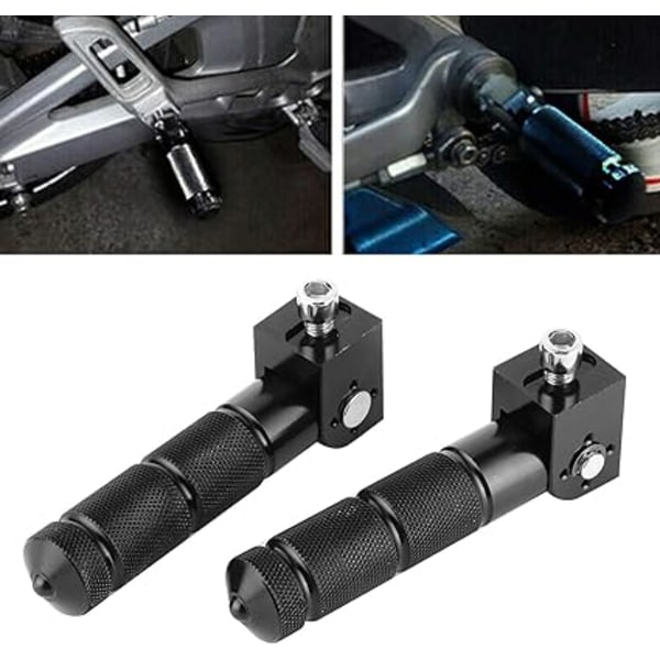 Fällbara motorcykel fotstöd, 2 st elektrisk motorcykel aluminium pedal