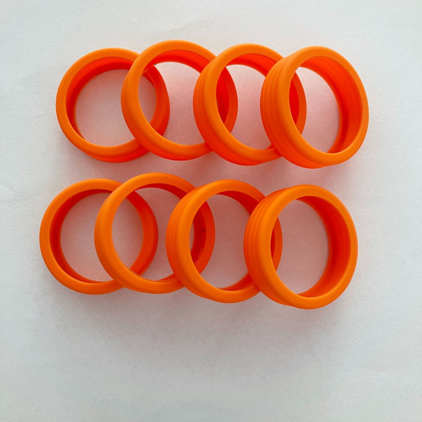 Hjulskydd för resväskor 8-pack, skyddande hjulskydd för handbagage, passar de flesta 8-hjulssnurror, resväskhjulskydd (orange)
