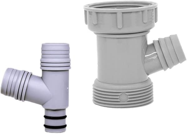 Rørforbindelse, køkkenvask overløbsfitting, praktisk overløbssamling til gevindrør og rørfittings (B)