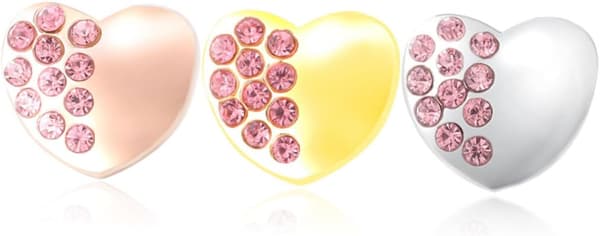 3 stk. rem-knapper til armbåndsure, dekorative charms til armbåndsure