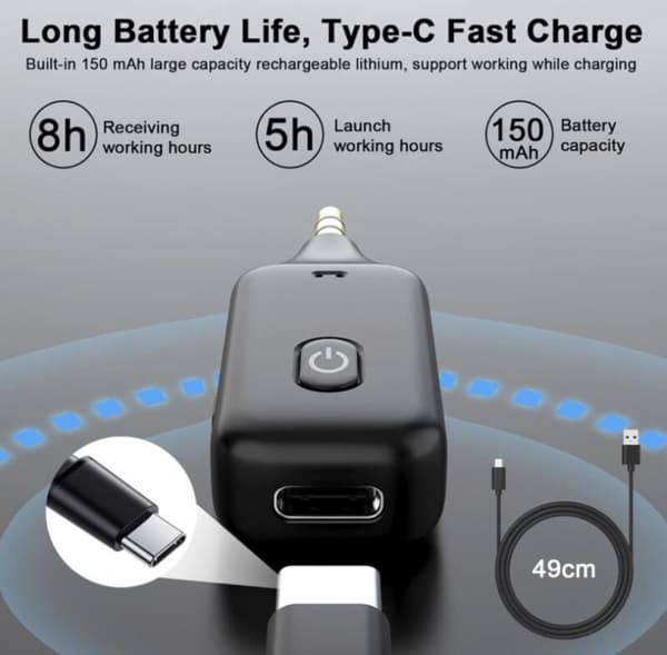 Bluetooth Biladapter Aux 3.5mm Jack, Bluetooth V5.1 RX TX Receiver Transmitter Håndsfrit Bilsæt, Bluetooth Transmitter til Stereoanlæg, PC, TV, Audio