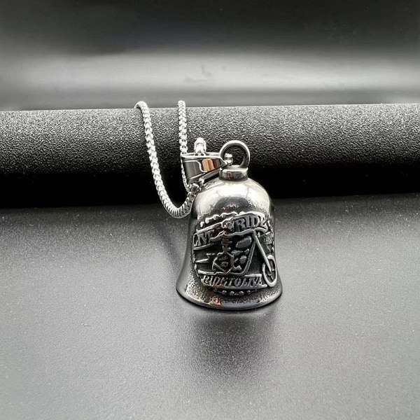 Punk Retro Motorsykkel Skeleton Character Bell Titanium Steel Pendant M