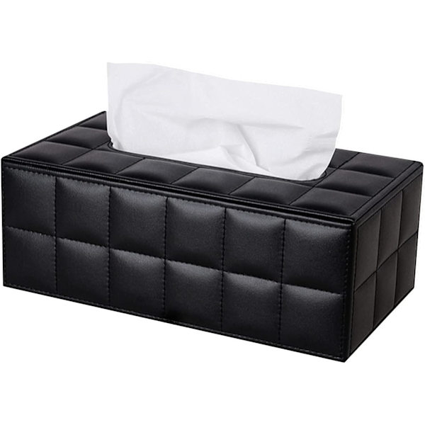 PU Läder Tissue Boxar, Rektangulär Tissue Dispenser Tissue Hållare för Hem Bil