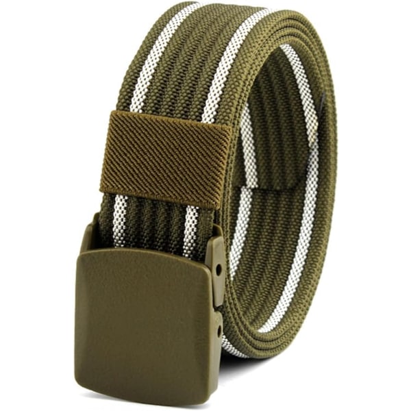 Canvas Bælte Mænd, 125cm Lange Nylon Bælter, Spænde Stilfuldt Web Bælte, Adju