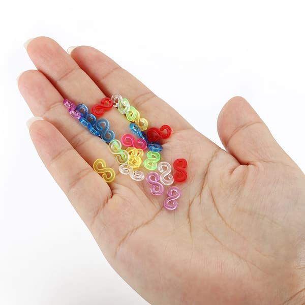 S Clips Gummibånd Clips 500PCS Gummibånd Armbånd Clips Forbindelser