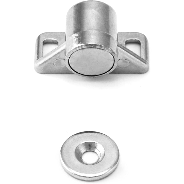 4 stk magnetisk lås, dørmagnet, sinklegering, med skruer, sølv, Sui