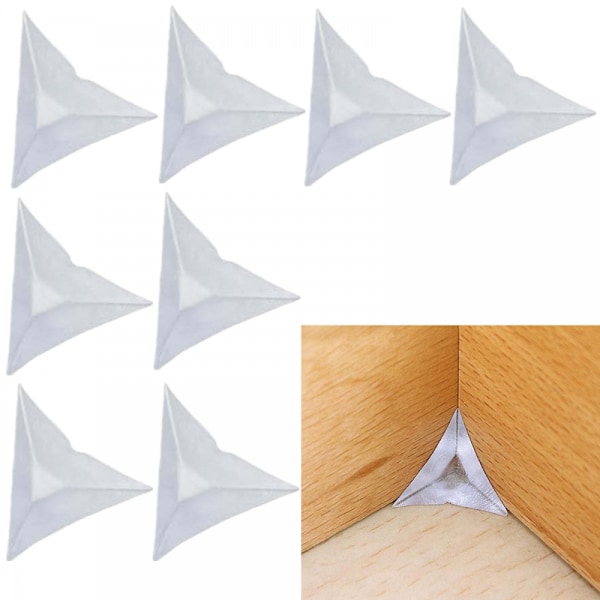 100-pack trapphörnsdammskydd triangulär transparent kristalltrappdammskydd