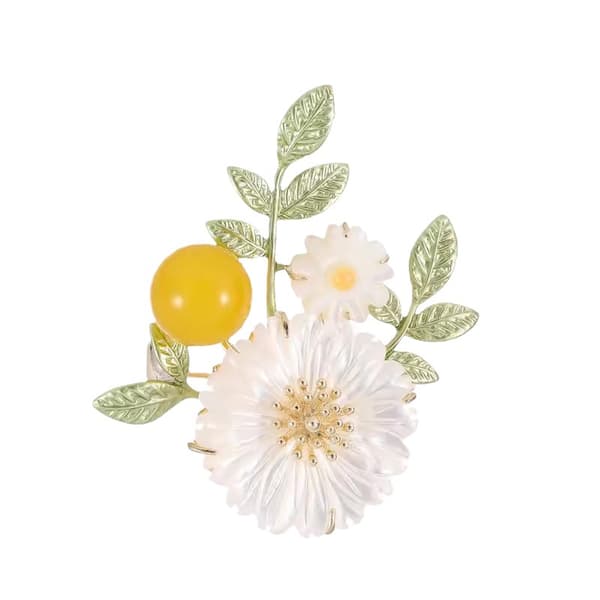Kvinde Marguerit Brosche, Elegant Hvid Blomst Brosche Pin til