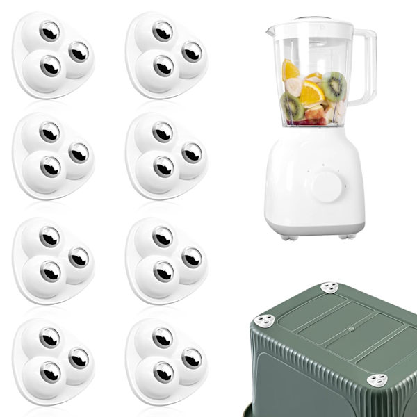 8 st Mini Caster Appliances Hjul, 360° Rotation Små Appliances Hjul