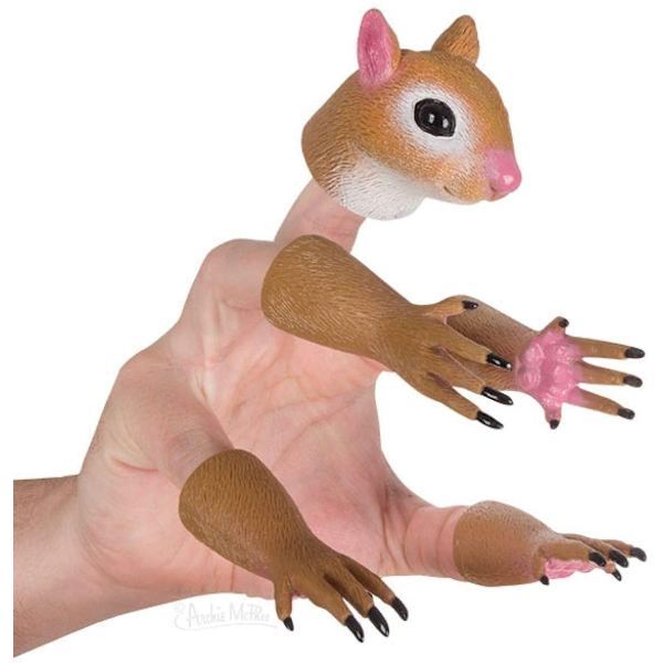 Ekorre Finger Puppet Set, Djur Puppet Show Teater Rekvisita, Nyhet Leksaker Konstiga Saker Gåvor