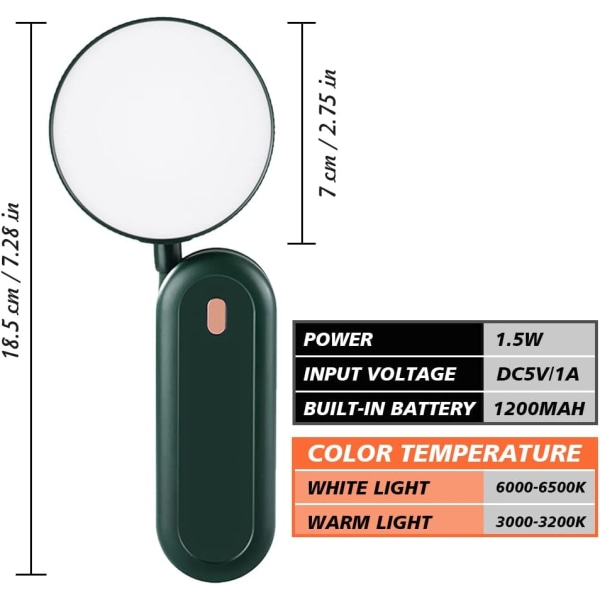 LED trådløse bordlamper, lille bordlampe 3 farver dæmpbar, 1200mAh batteri