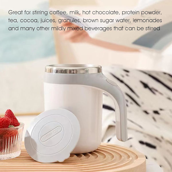 Självrörande kaffemugg, självblandande kaffekopp, automatisk blandningskopp, elektrisk blandningsmugg, resemugg för choklad, mjölk, te, hem
