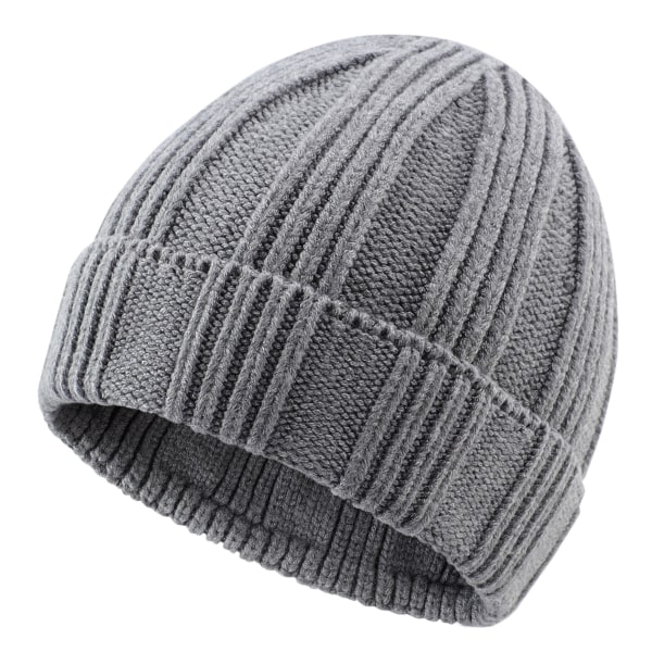 Kids Ribbed Beanie Hat Boys Soft Stretch Knit Warm Winter Skull Cap