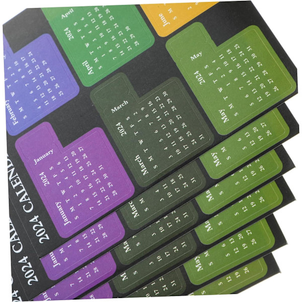 12 ark 2024 Index Stickers Färgglada Dekor Notebook Flikar Papper Stick