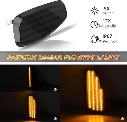 LED Dynamiske Rav Side Markørlys, Blinklys, Forreste Signallys, Kompatibel