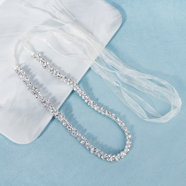Elastisk perle bælte til kvinder, rhinestone krystal talje bælte bryllup br
