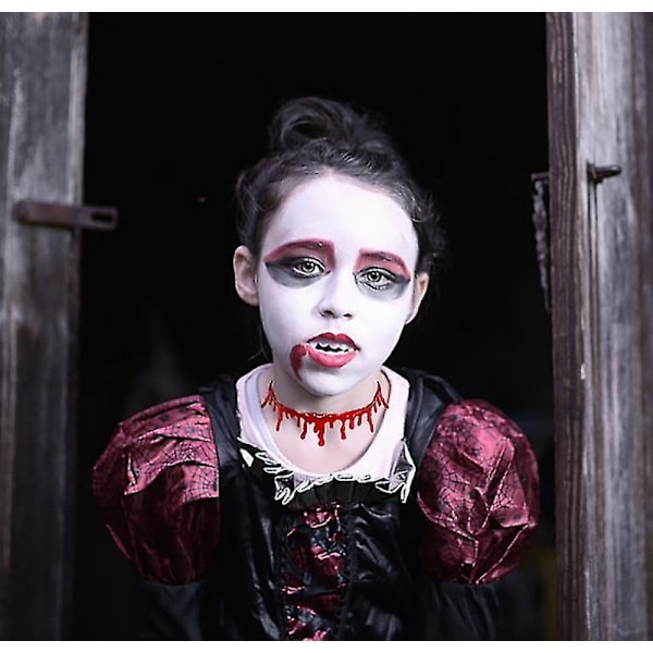 kpl Halloween Horror Bloddråbe -halskæder Blod Vampyr -kostumehalskæder