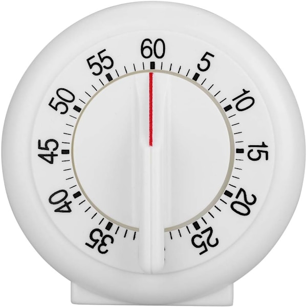 60 minutters mekanisk køkkentimer - Analogt rundt formet madlavningstimer