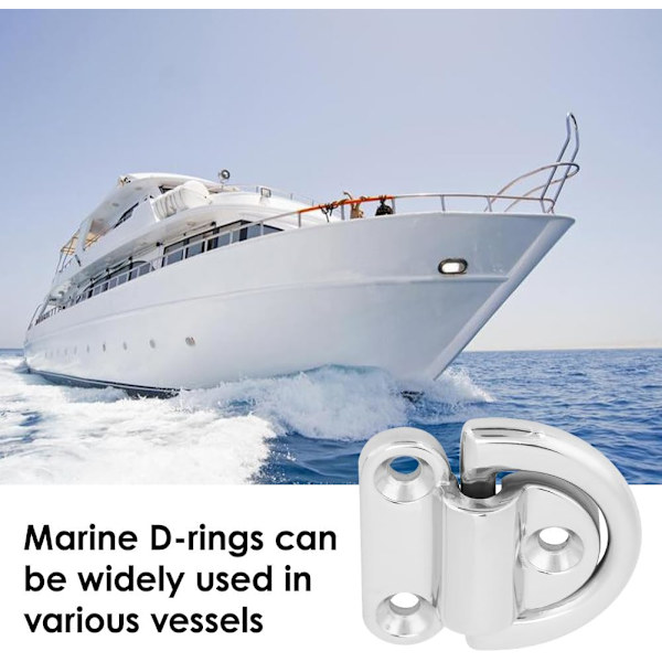 Hardware Stål Tie Down Anker Dæk Rustfrit Stål D Ring Anker Foldbart Øje til SUS316 Marine Rail