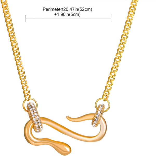 Guld ormhänge choker halsband statement djur slingrande orm pave kristall cirkel ring orm halsband guld orm slingrande form halsband smycken