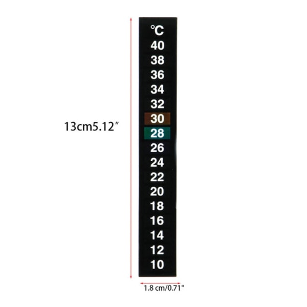 1 x Akvarie Termometer Klistremerke Digital Stick On