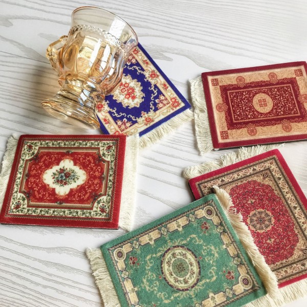 5 st persisk mini vävd matta matta Musmatta Retro stil matta mönster (ra