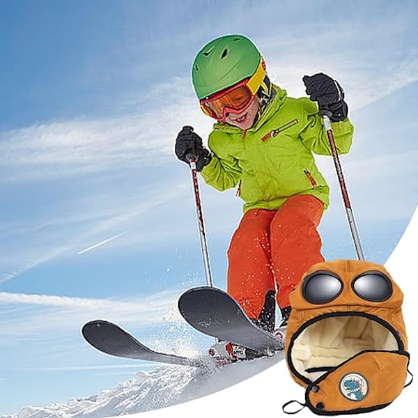 Fleece Pilot Hat Lämpö, Säädettävä Hat Lämpö Korvaläpät ja Goggl