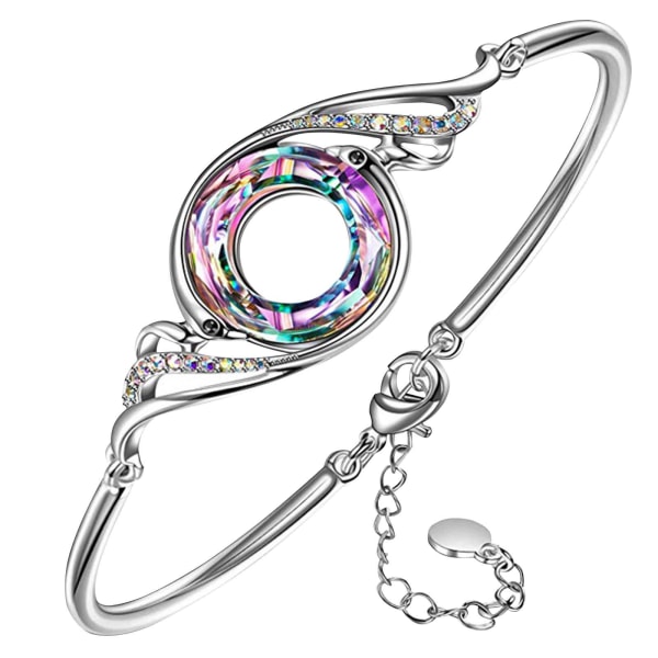 Kreativa färgglada Crystal Peacock smycken present till kvinnor mamma läcker