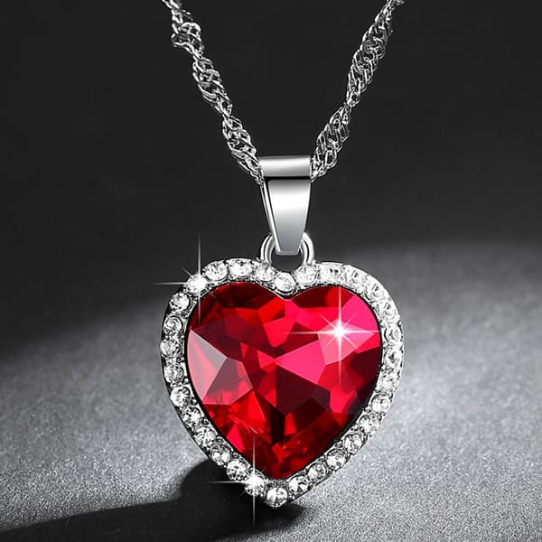 Sterling Silver Elements Kaksiväri sydänriipus kaulakoru Ocean Star Lo