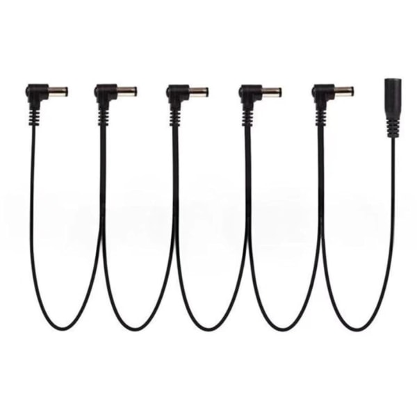 Gitarpedal-effektstrømkabel, 5-veis gitarstrømkabel, strømkabelkjede for DC 9V gitarpedal-strømadapterplugg
