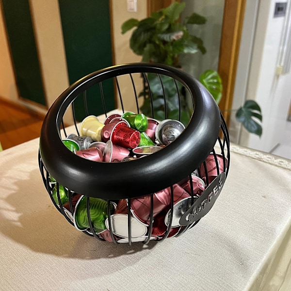 Kaffekapselholder, Kopholdere til Bordplade, Kaffebar Tilbehør & Dekoration, Stor Kapacitet Organizer, Kaffestation Organizer, Metal Kaffekapsel Opbevaring