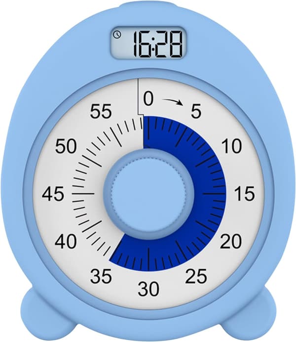 Visuell timer for barn, voksen, klasserom, kjøkkentimer, 60 minutter C