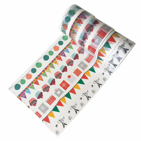 12 ruller Julepapir Tape Washi Tape Art Xmas Navne Stickers Holida