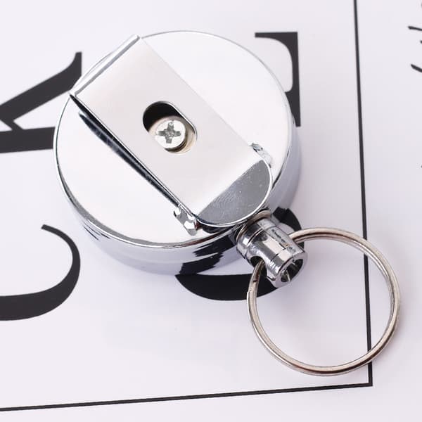 Retractable Key Ring, 2pcs Retractable Badge Holder, Heavy Duty Retrac
