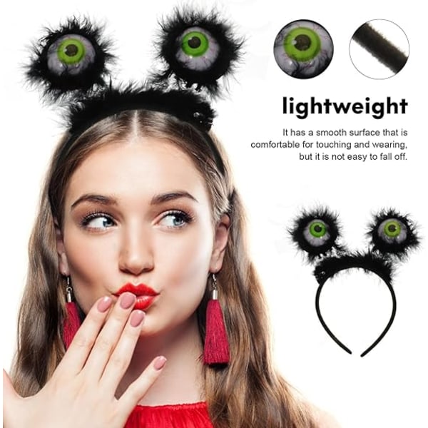 Ljusande ögonglober Pannband LED-hårbåge Big Eye Ball Headpiece Hår