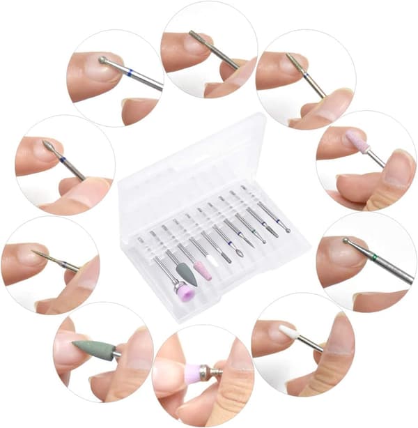 10-pack nagelborrbits Nagelborrbit Cutter för gelnaglar Bits