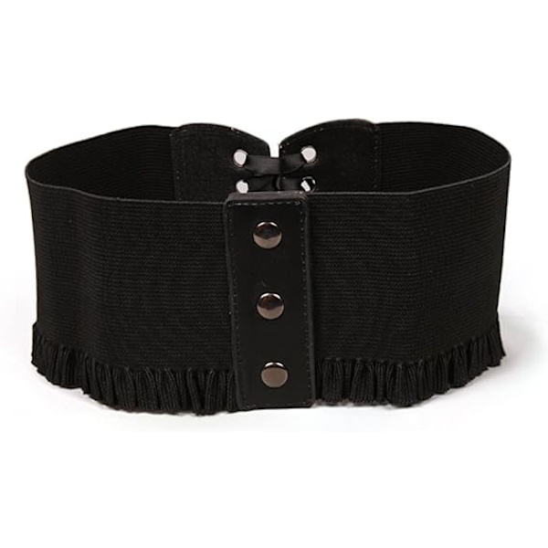 Bred Korsett Läderbälte  Rosett Midjebälte Bred Elastisk Midjeband  F