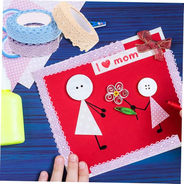 3 ruller stoffblondebånd DIY Scrapbook Book Decor hånddekor dekorativ
