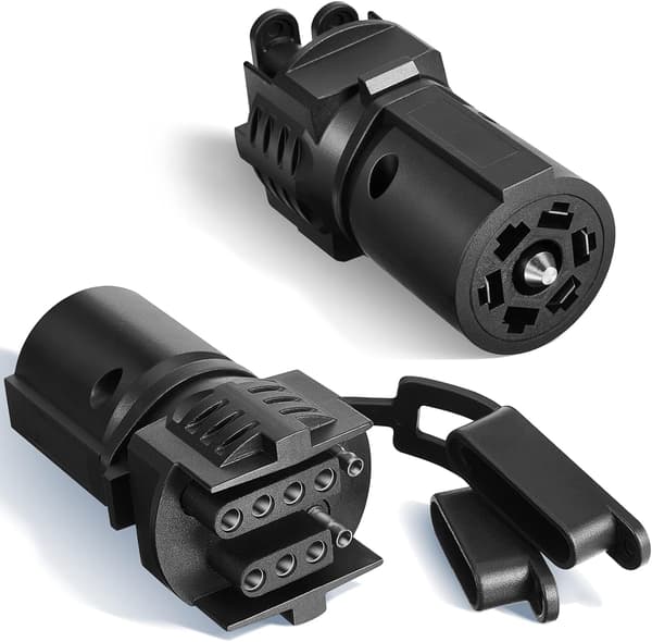 1 stk. 4-bens til 7-bens adapter til anhængerlysstikadapter 7-bens rund