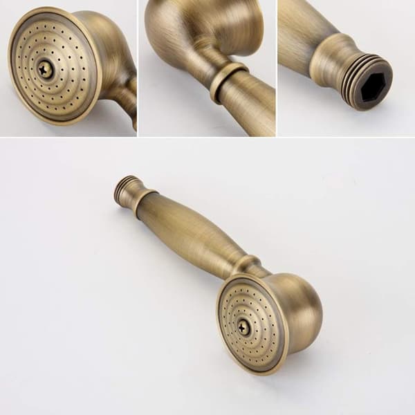Duschset, Antikt Mässing Duschsystem Set, Med Duschhållare och 1,5M Duschslang (Antikt Duschset)