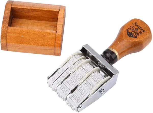 Datumstämpel Kit Trä Datumstämpel Diy Trähandtag Datum Digitaltätning V