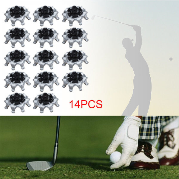 14X golfkengän pehmeät piikit vaihtokiinnitys nopeasti kiertyvä nappi Footjolle