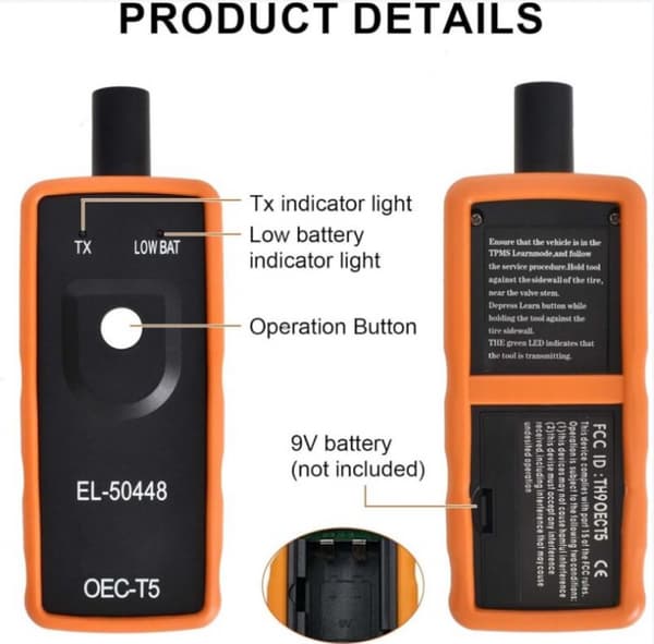 Tpms Reset Tool Relearn Tool Automatisk Dekktrykksensor for Gm-kjøretøy