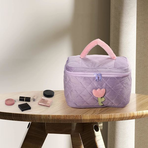 Resväska Kosmetisk Väska Makeup Borste Organizer Bärbar Toalettväska för