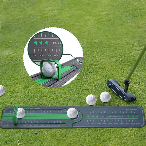 Golf Precision Distance Putting Drill, Golf Putting Alignment Rail, Precision Distance Control & Instant Feedback Essential, Portable Swing Training Aids【Golf Accuracy Putting Practice Tool】