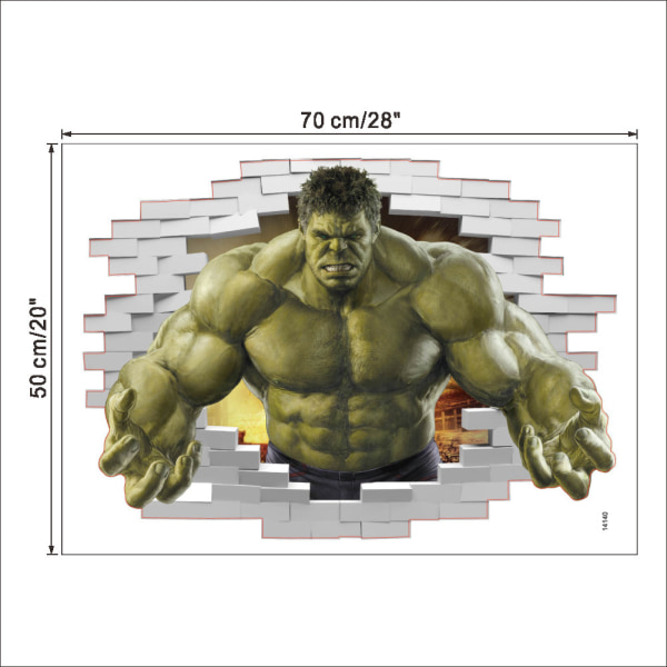 3d End game -seinätarra, lastenhuone, Incredible Hulk -seinätaide, vinyyli seinätarra