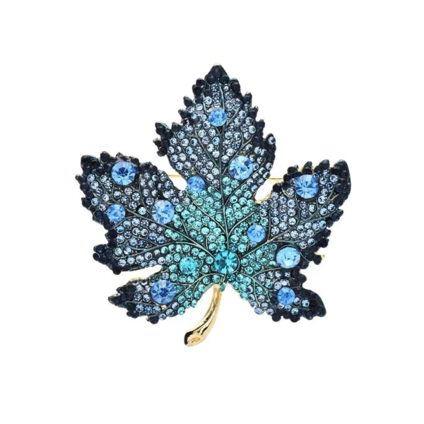 Premium Lönnlöv Brosch för Kvinnor Rhinestone Kristall Lönnlöv Brosch Pin