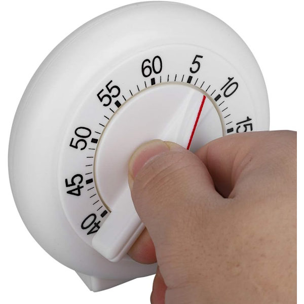 60 minutters mekanisk køkkentimer - Analogt rundt formet madlavningstimer
